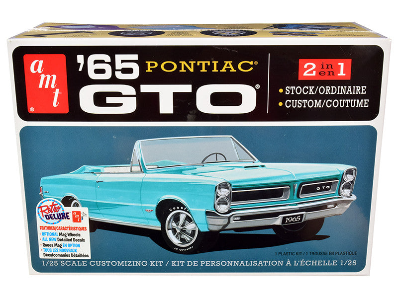 Skill 2 Model Kit 1965 Pontiac GTO 2-in-1 Kit 1/25 Scale Model by AMT AMT