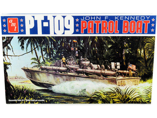 Skill 2 Model Kit PT-109 John F. Kennedy World War II Patrol Boat 1/64 Scale Model by AMT AMT