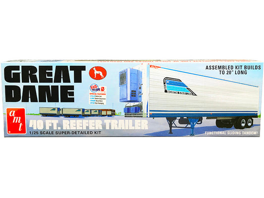 Skill 3 Model Kit Great Dane 40 Ft. Reefer Refrigerated Trailer 1/25 Scale Model by AMT AMT