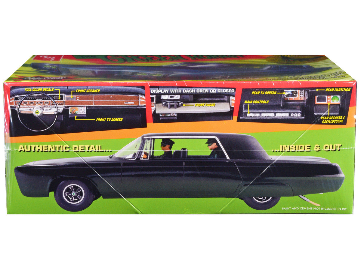 Skill 2 Model Kit Black Beauty "The Green Hornet" (1966–1967) TV Series with Green Hornet and Kato Figures 1/25 Scale Model by AMT AMT