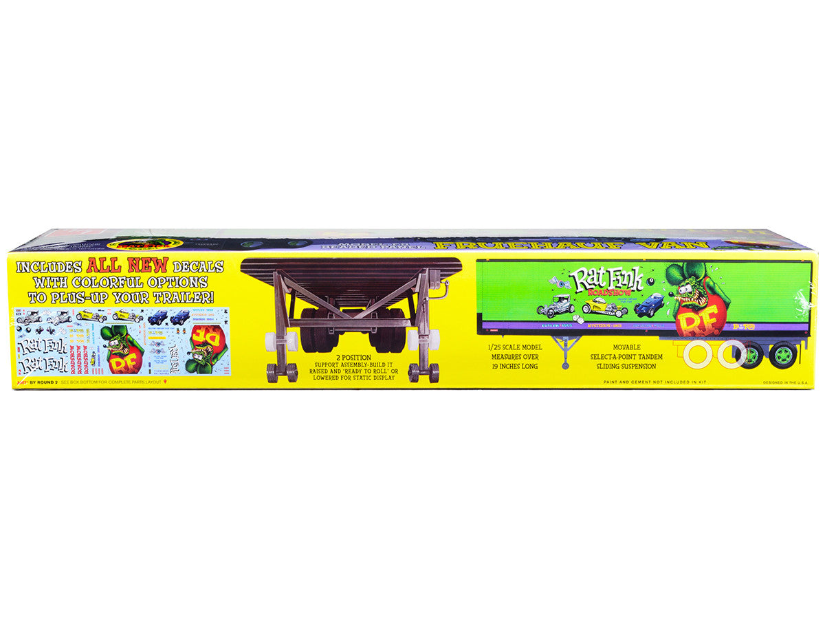 Skill 3 Model Kit Fruehauf FB Beaded Panel Van Trailer "Rat Fink" 1/25 Scale Model by AMT AMT