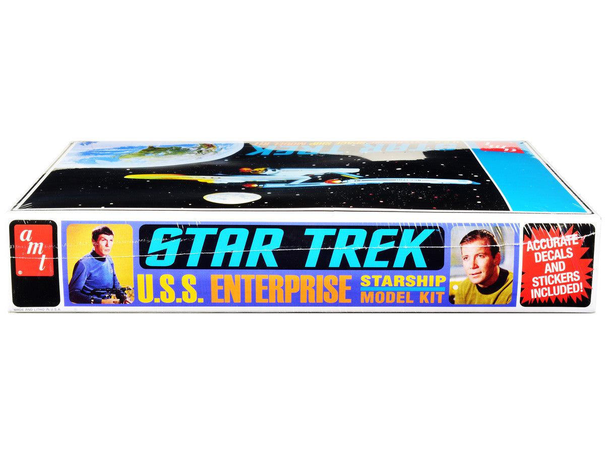 Skill 2 Model Kit U.S.S. Enterprise NCC-1701 Space Ship "Star Trek" 1/650 Scale Model by AMT AMT