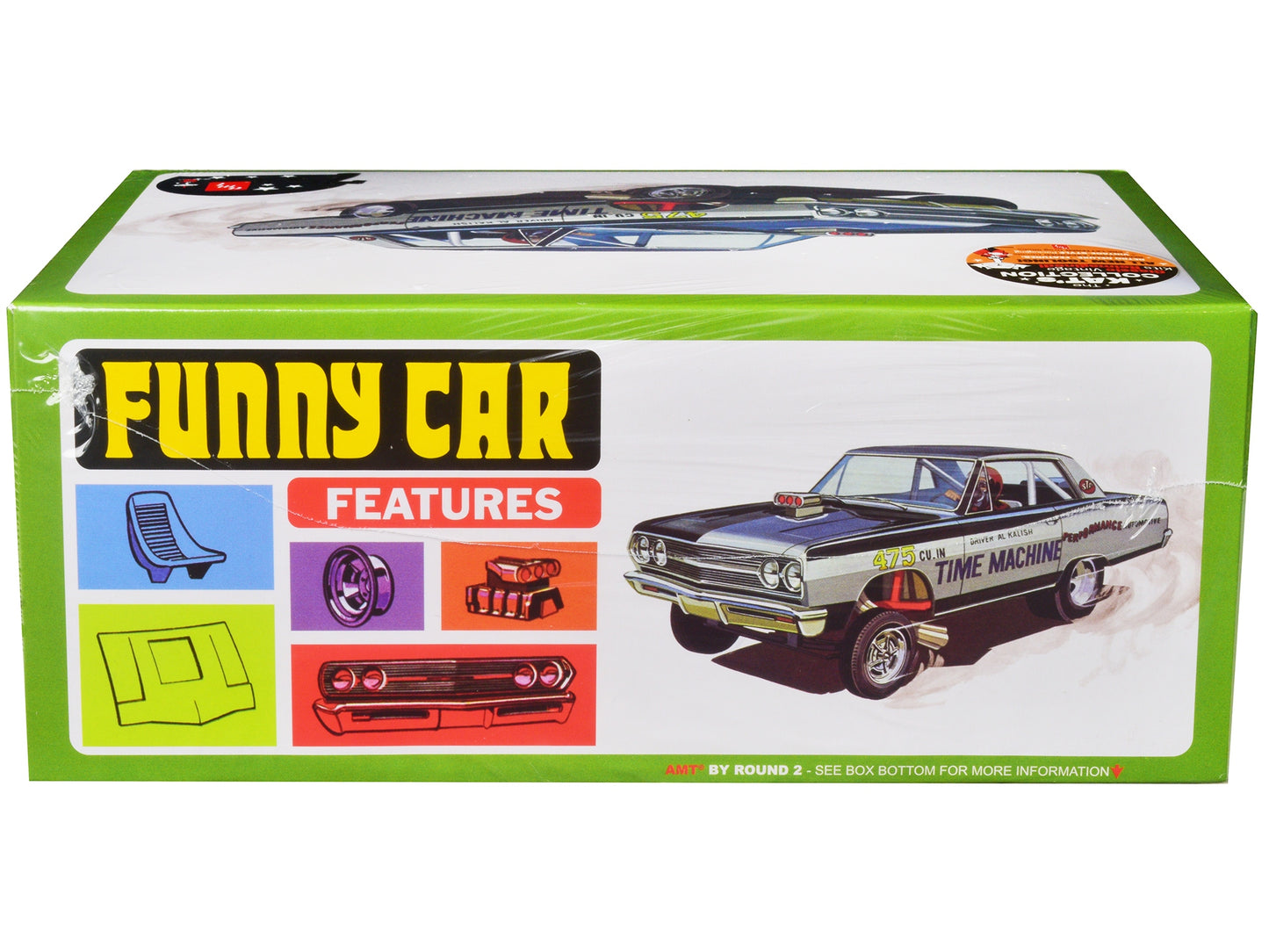 Skill 2 Model Kit 1965 Chevrolet Chevelle AWB Funny Car "Time Machine" 1/25 Scale Model by AMT