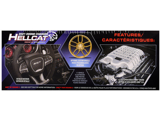 Skill 2 Model Kit 2021 Dodge Charger Hellcat Redeye Widebody 1/25 Scale Model by AMT AMT