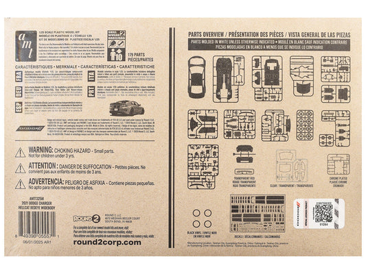 Skill 2 Model Kit 2021 Dodge Charger Hellcat Redeye Widebody 1/25 Scale Model by AMT AMT