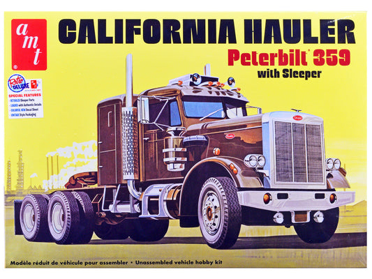 Skill 3 Model Kit Peterbilt 359 California Hauler with Sleeper Cab 1/25 Scale Model by AMT AMT