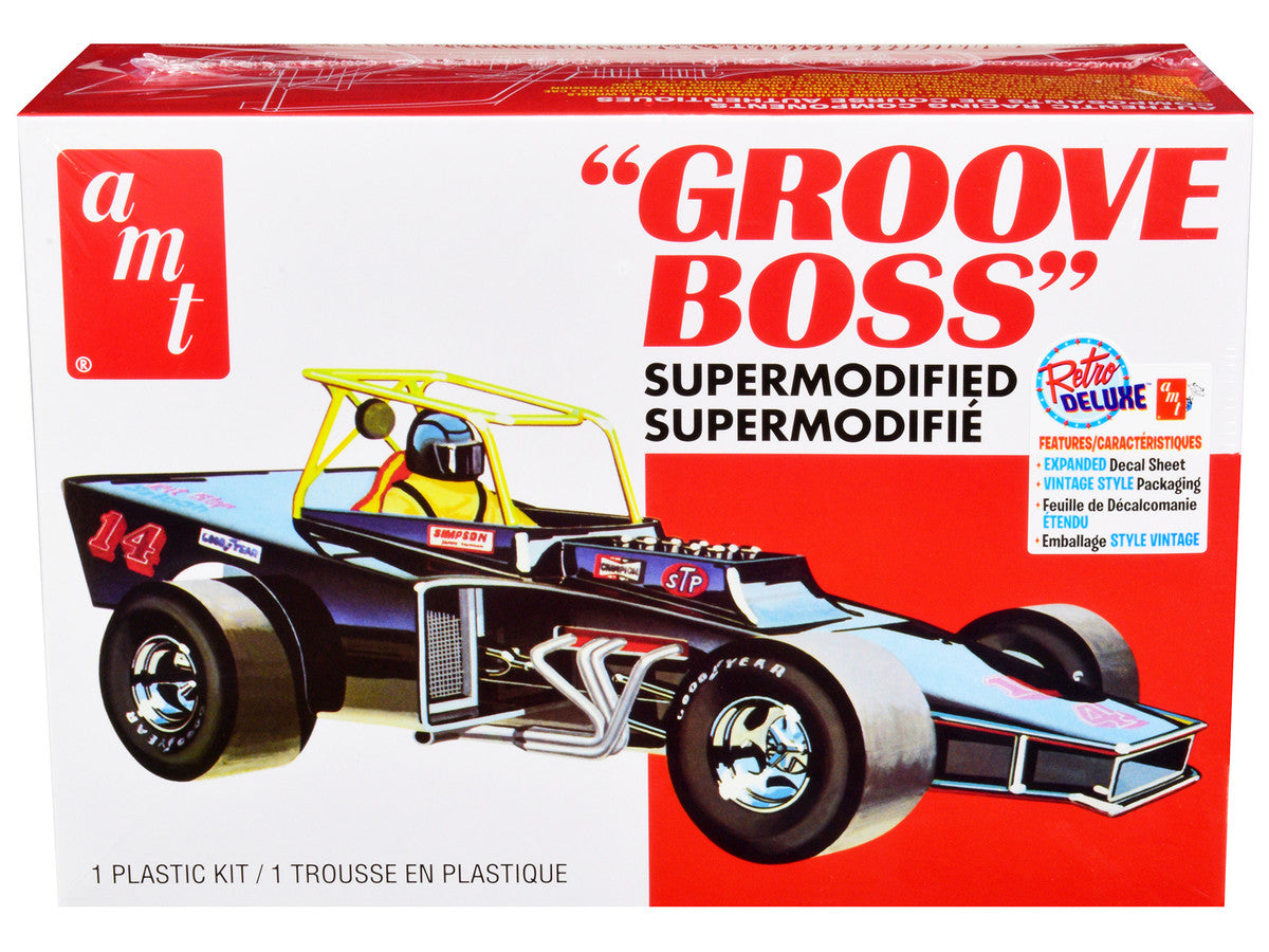 Skill 2 Model Kit "Groove Boss" Supermodified Racer 1/25 Scale Model by AMT AMT