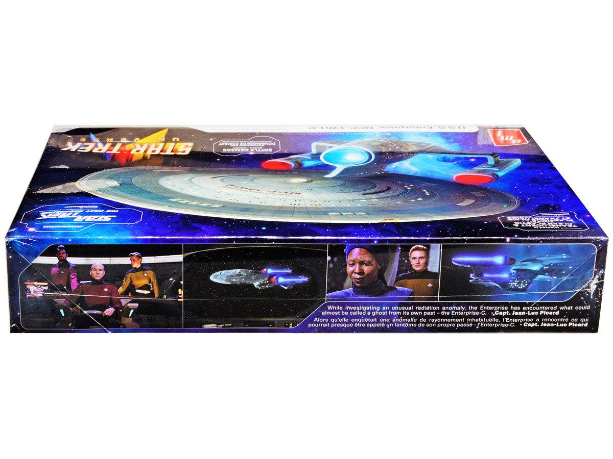 Skill 2 Model Kit U.S.S. Enterprise NCC-1701-C Space Ship "Star Trek: The Next Generation" (1987) TV Series 1/1400 Scale Model by AMT AMT