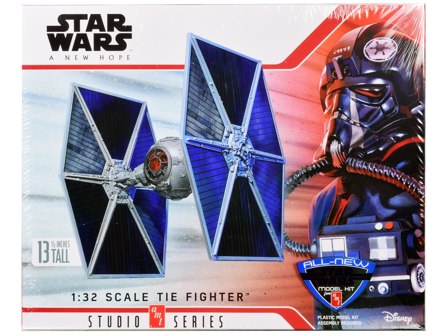 Skill 2 Model Kit Tie Fighter "Star Wars: Episode IV - A New Hope" (1977) Movie 1/32 Scale Model by AMT