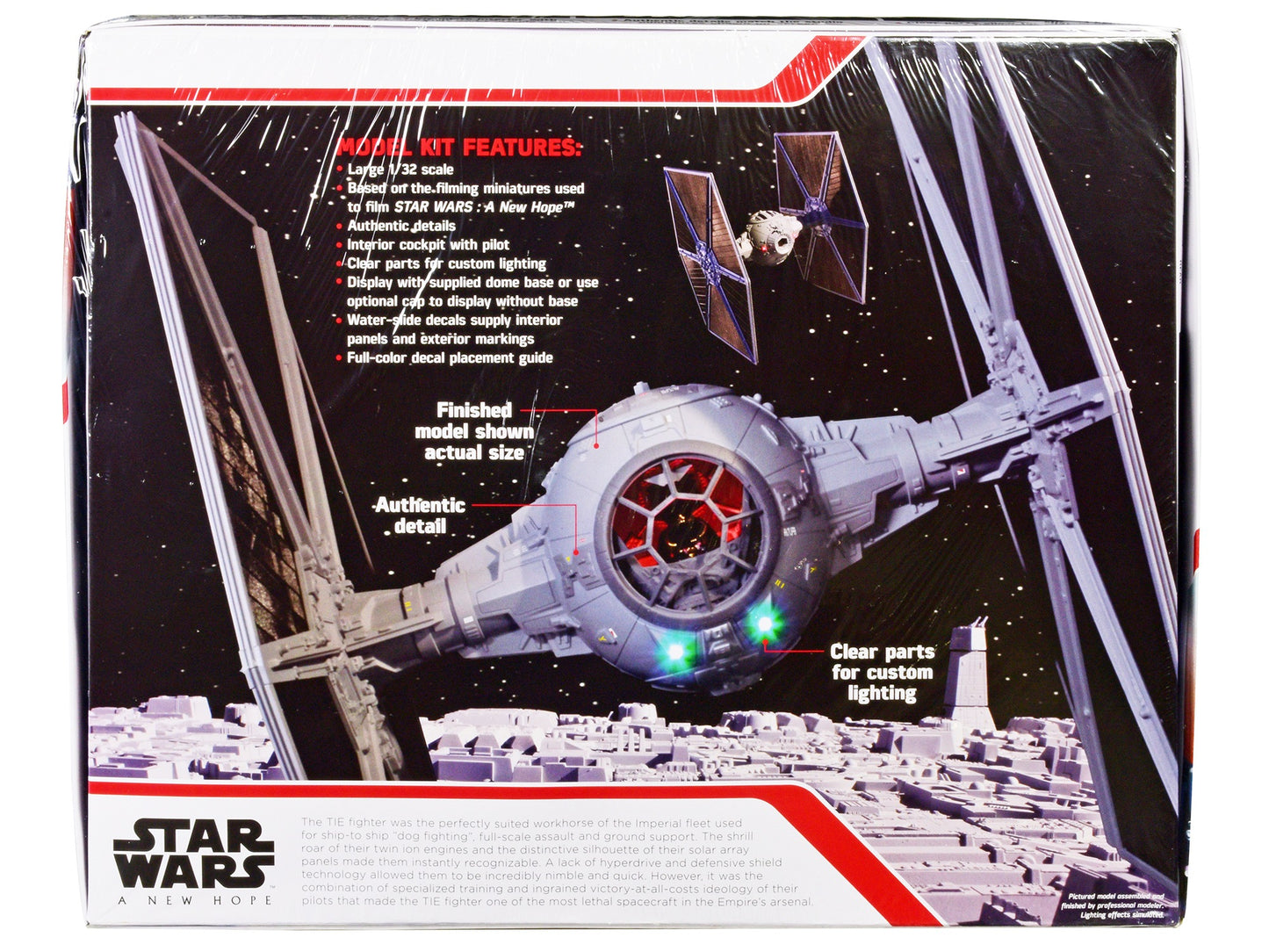 Skill 2 Model Kit Tie Fighter "Star Wars: Episode IV - A New Hope" (1977) Movie 1/32 Scale Model by AMT