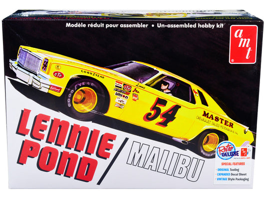 Skill 2 Model Kit 1974 Chevrolet Malibu Stock Car #54 Lennie Pond 1/25 Scale Model by AMT AMT
