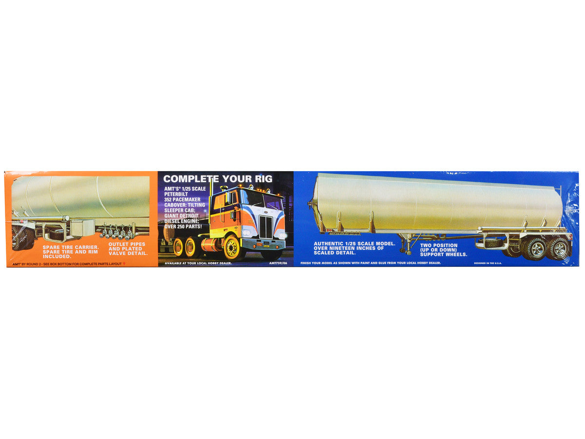 Skill 3 Model Kit Fruehauf Tanker Trailer "Gulf Oil" 1/25 Scale Model by AMT AMT
