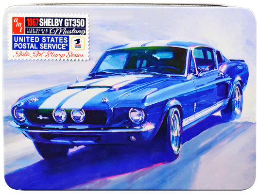 Skill 2 Model Kit 1967 Shelby Mustang GT350 USPS (United States Postal Service) "Auto Art Stamp Series" 1/25 Scale Model by AMT AMT