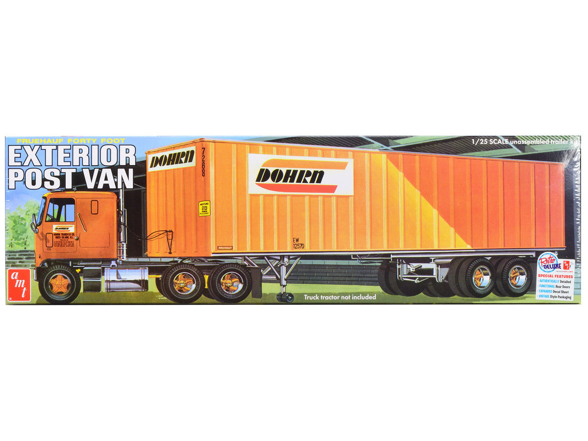 Skill 3 Model Kit Fruehauf Forty Foot Exterior Post Van Trailer "Dohrn Transfer Co." 1/25 Scale Model by AMT AMT