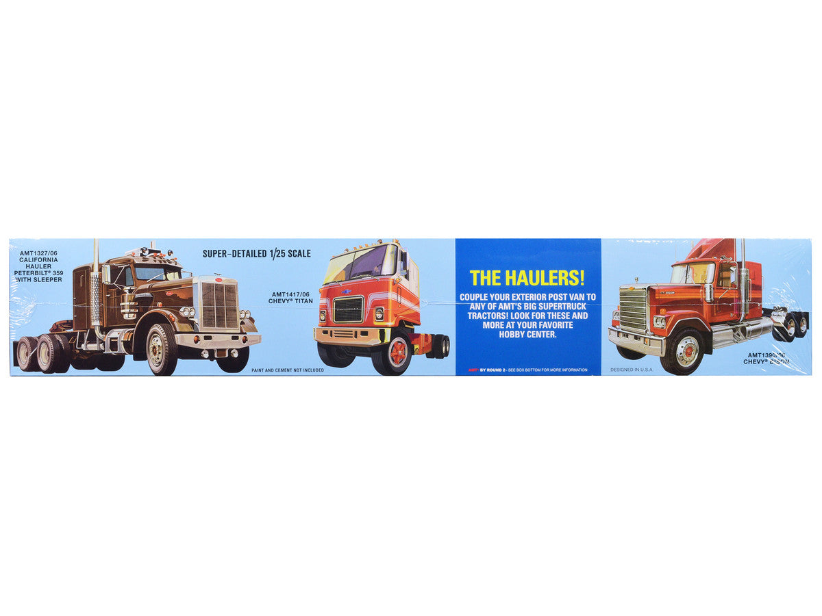 Skill 3 Model Kit Fruehauf Forty Foot Exterior Post Van Trailer "Dohrn Transfer Co." 1/25 Scale Model by AMT AMT