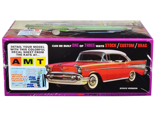 Skill 2 Model Kit 1957 Chevrolet Bel Air "Pepper Shaker" 3 in 1 Kit 1/25 Scale Model by AMT AMT