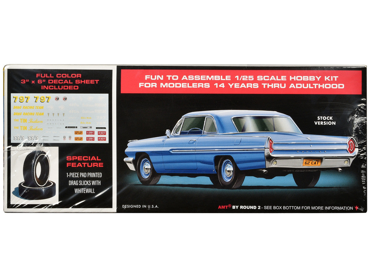 Skill 2 Model Kit 1962 Pontiac Catalina Super Stock 3-in-1 Kit 1/25 Scale Model by AMT AMT