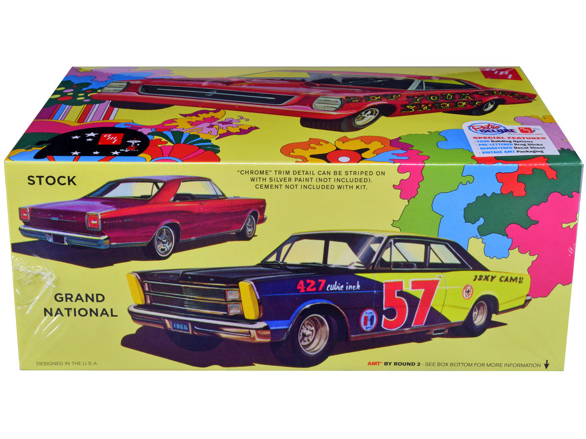 Skill 2 Model Kit 1966 Ford Galaxie 500 Hardtop "Sweet Bippy" 4-in-1 Kit 1/25 Scale Model by AMT AMT