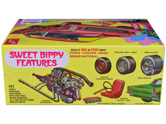 Skill 2 Model Kit 1966 Ford Galaxie 500 Hardtop "Sweet Bippy" 4-in-1 Kit 1/25 Scale Model by AMT AMT