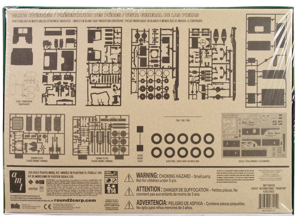 Skill 3 Model Kit International Transtar 4300 Eagle Truck Tractor "Sprite" 1/25 Scale Model by AMT-3