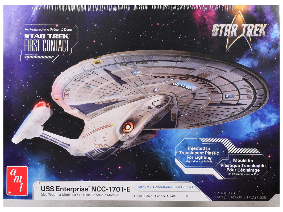 Skill 2 Model Kit U.S.S. Enterprise NCC-1701-E Space Ship "Star Trek: First Contact" (1996) Movie 1/1400 Scale Model by AMT AMT