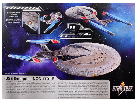 Skill 2 Model Kit U.S.S. Enterprise NCC-1701-E Space Ship "Star Trek: First Contact" (1996) Movie 1/1400 Scale Model by AMT AMT