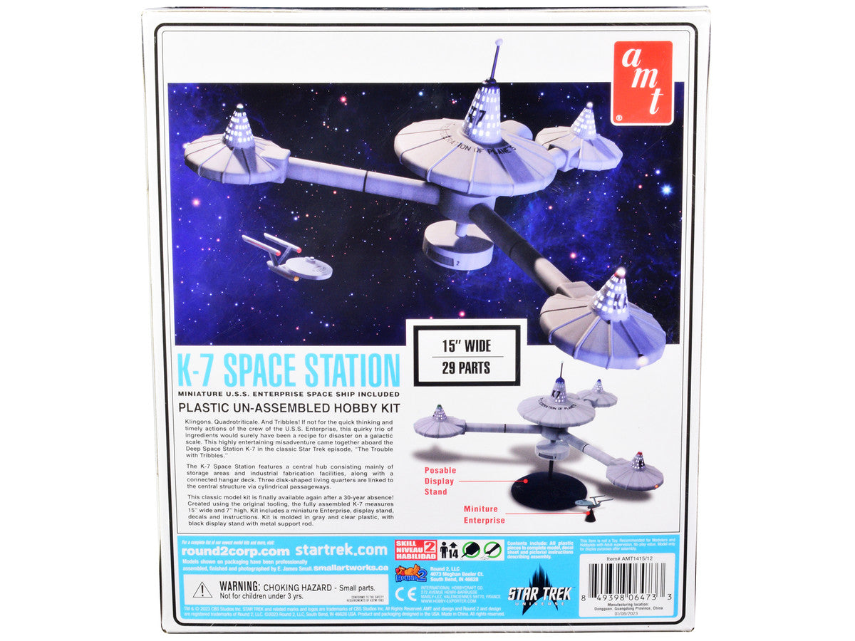 Skill 2 Model Kit K-7 Space Station "Star Trek" (1966-1969) TV Series 1/7600 Scale Model by AMT AMT