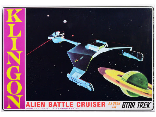 Skill 2 Model Kit "Klingon Warrior Empire" Alien Battle Cruiser "Star Trek" (1966-1969) TV Series 1/650 Scale Model by AMT AMT