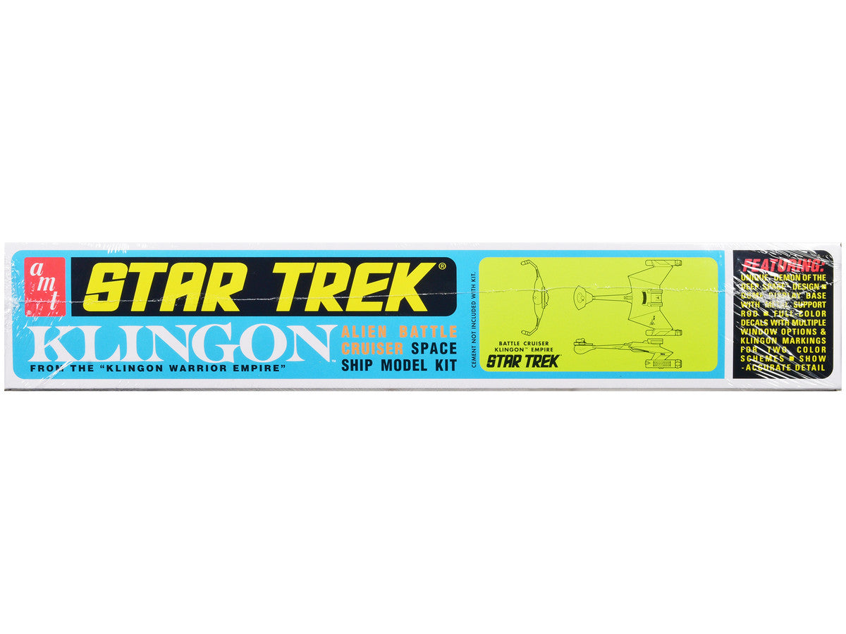 Skill 2 Model Kit "Klingon Warrior Empire" Alien Battle Cruiser "Star Trek" (1966-1969) TV Series 1/650 Scale Model by AMT AMT