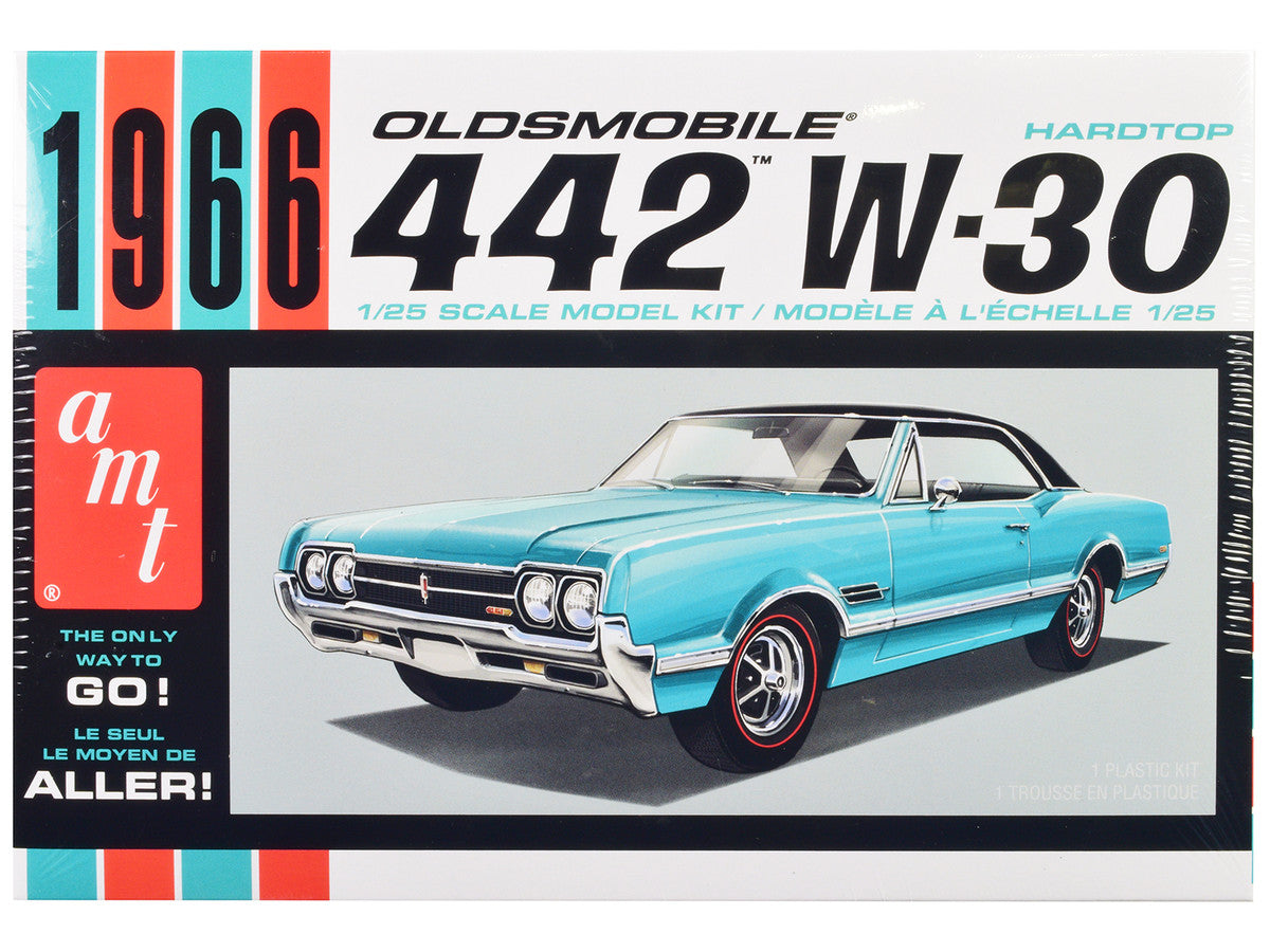 Skill 2 Model Kit 1966 Oldsmobile 442 W-30 Hardtop 1/25 Scale Model by AMT AMT
