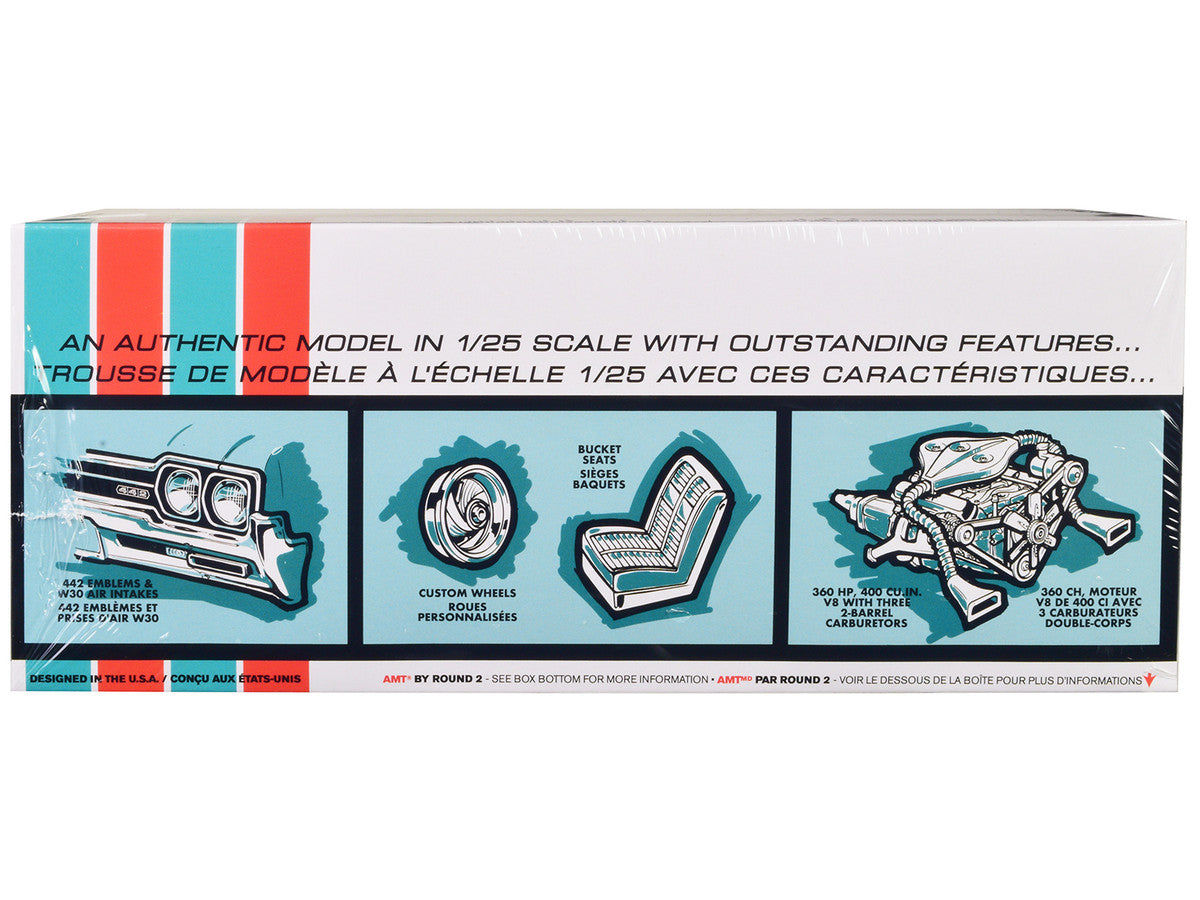 Skill 2 Model Kit 1966 Oldsmobile 442 W-30 Hardtop 1/25 Scale Model by AMT AMT