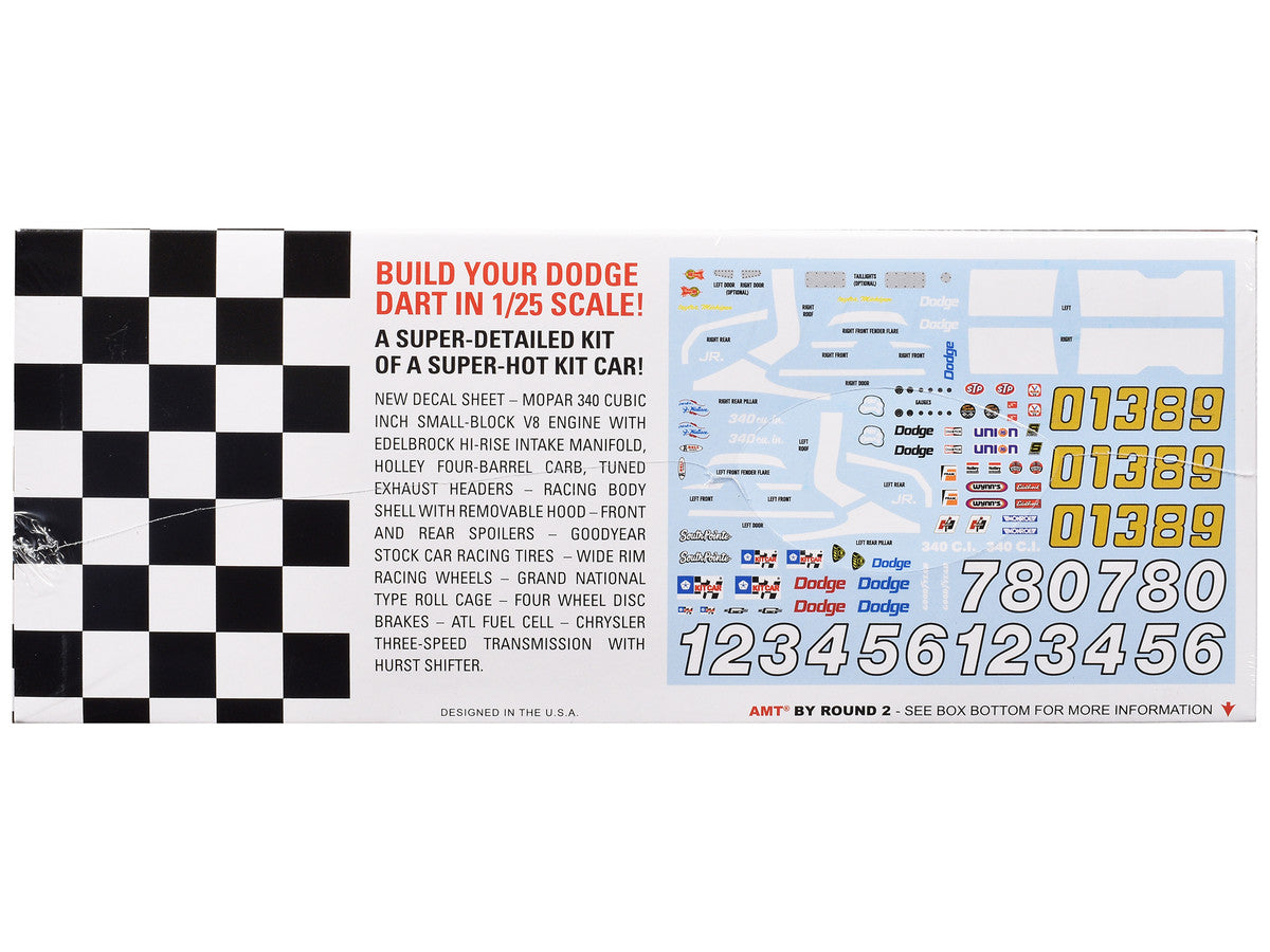 Skill 2 Model Kit Dodge Dart Sportsman Short Track "Kit Car" 1/25 Scale Model by AMT AMT