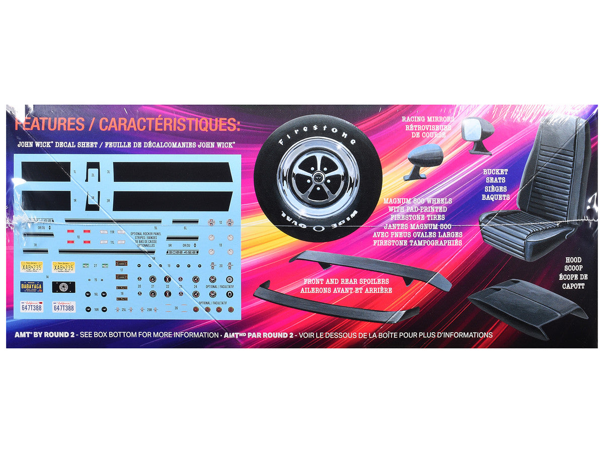 Skill 2 Model Kit 1969 Ford Mustang "John Wick" (2014) Movie 1/25 Plastic Model by AMT AMT