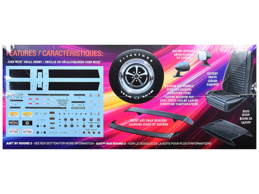 Skill 2 Model Kit 1969 Ford Mustang "John Wick" (2014) Movie 1/25 Plastic Model by AMT AMT