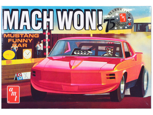 Skill 3 Model Kit 1970 Ford Mustang Funny Car "Mach Won" 1/25 Scale Model by AMT AMT
