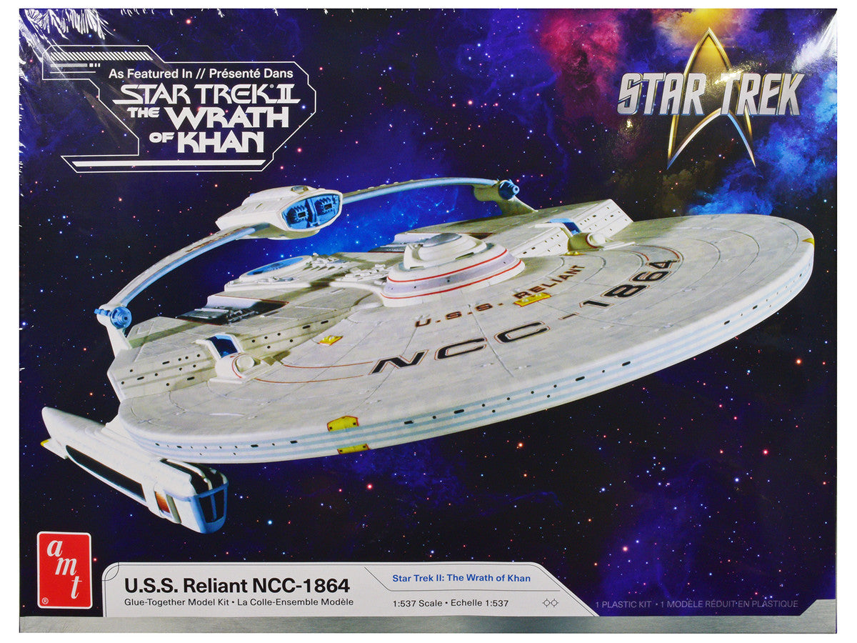 Skill 2 Model Kit U.S.S. Reliant NCC-1864 Space Craft "Star Trek II: The Wrath of Khan" (1982) Movie 1/537 Scale Model by AMT AMT