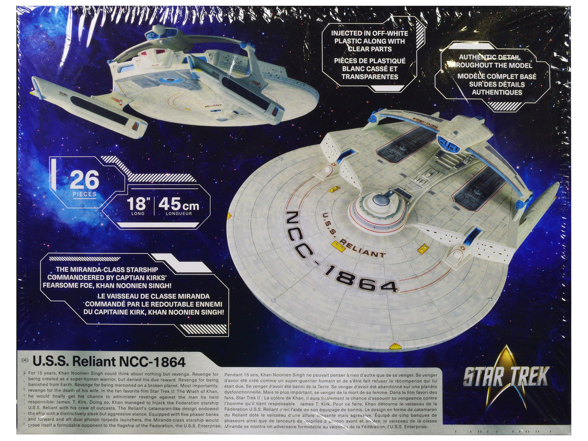 Skill 2 Model Kit U.S.S. Reliant NCC-1864 Space Craft "Star Trek II: The Wrath of Khan" (1982) Movie 1/537 Scale Model by AMT AMT