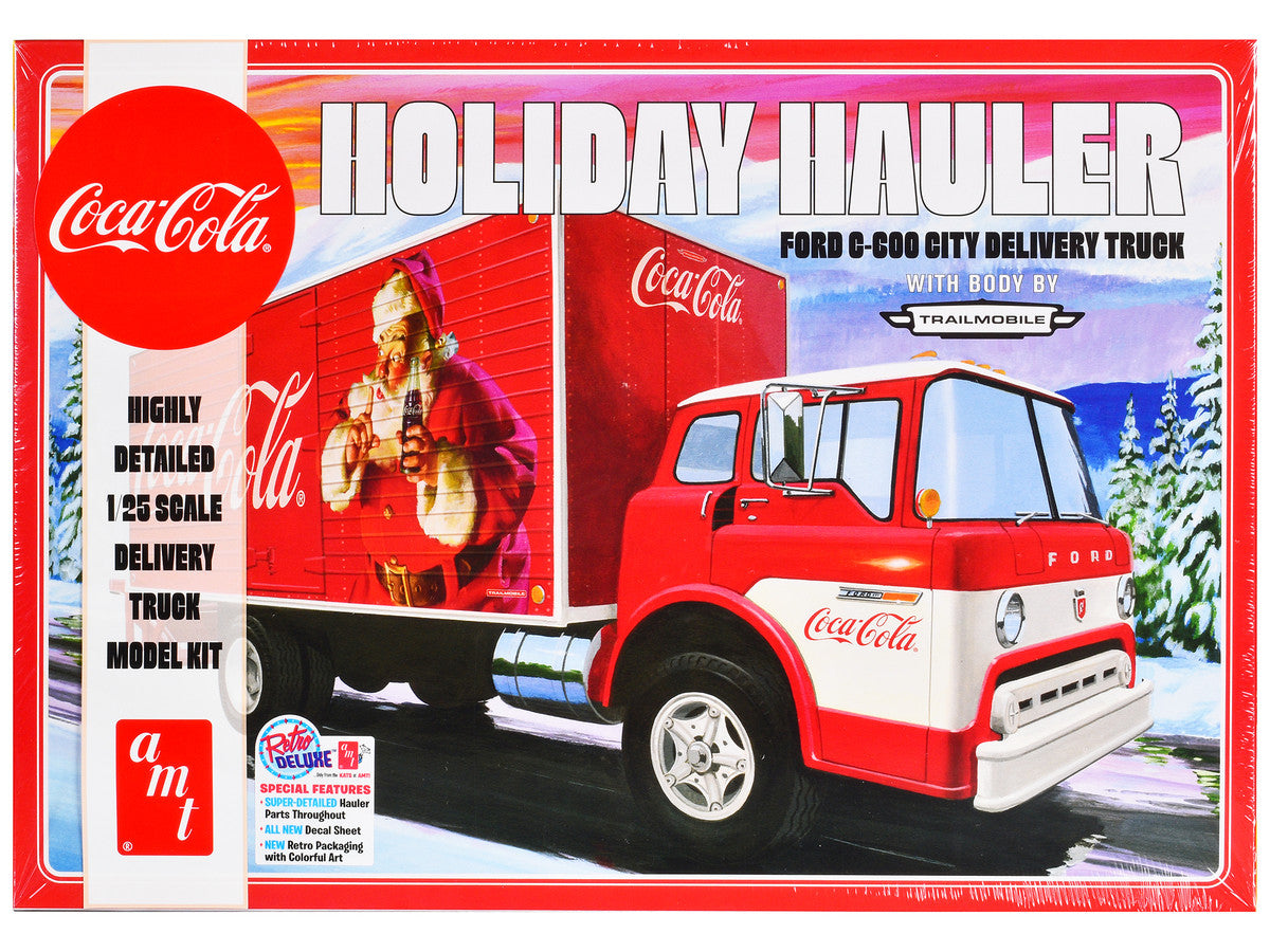 Skill 3 Model Kit Ford C-600 City Delivery Truck "Holiday Hauler - Coca-Cola" 1/25 Scale Model by AMT AMT