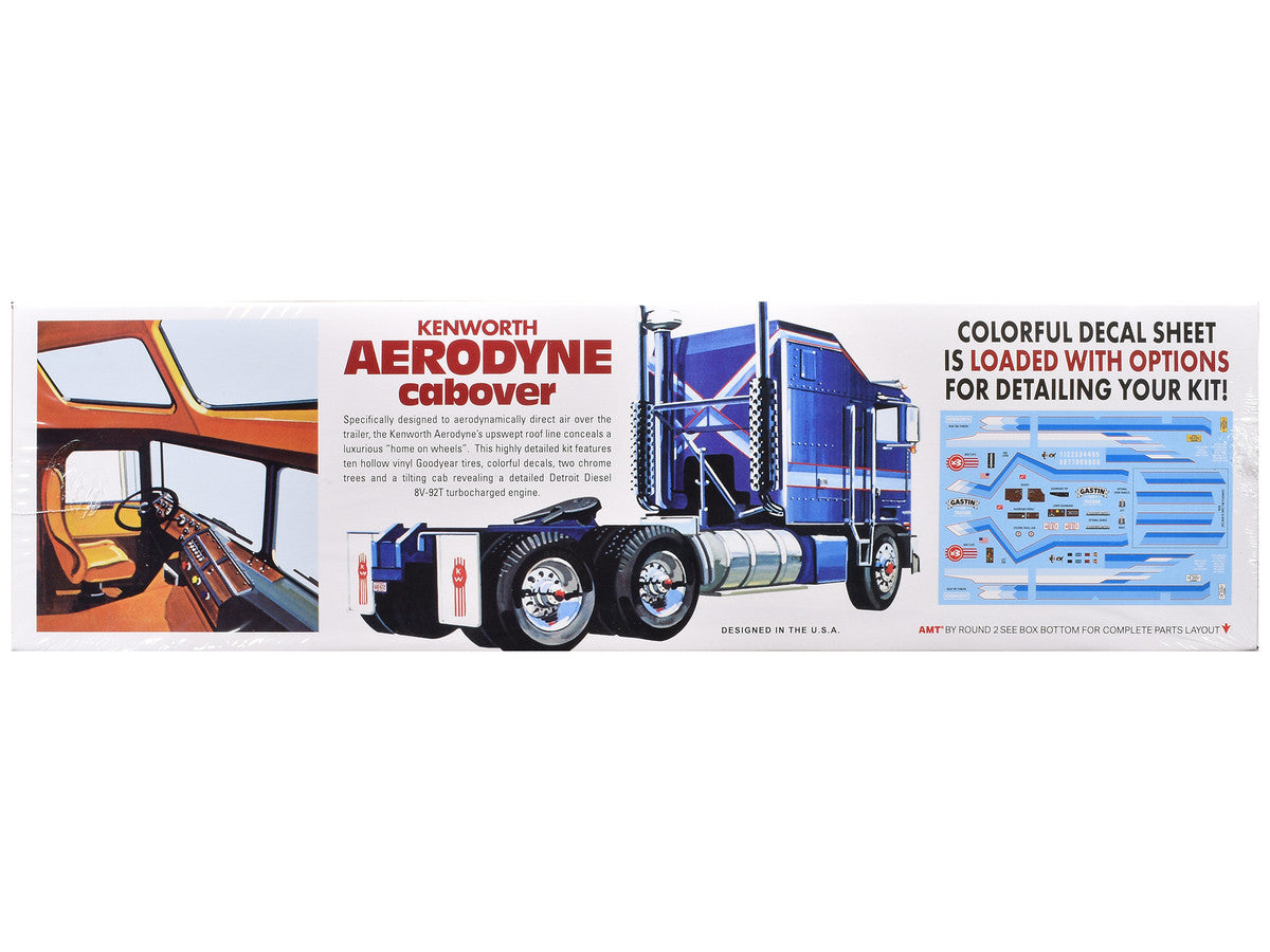 Skill 3 Model Kit Kenworth Aerodyne Cabover Truck Tractor 1/25 Scale Model by AMT AMT