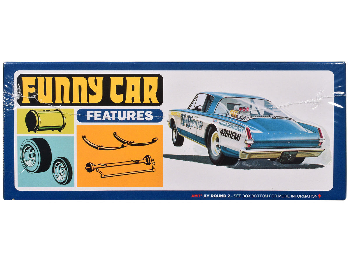 Skill 2 Model Kit 1966 Plymouth Barracuda Funny Car "Hemi Hustler" 1/25 Scale Model by AMT AMT