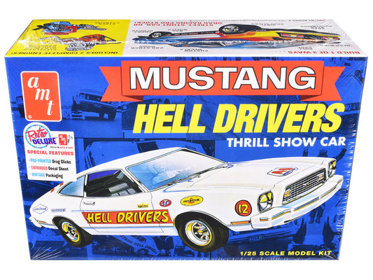Skill 2 Model Kit 1977 Ford Mustang "Hell Drivers" Thrill Show Car 1/25 Scale Model by AMT AMT