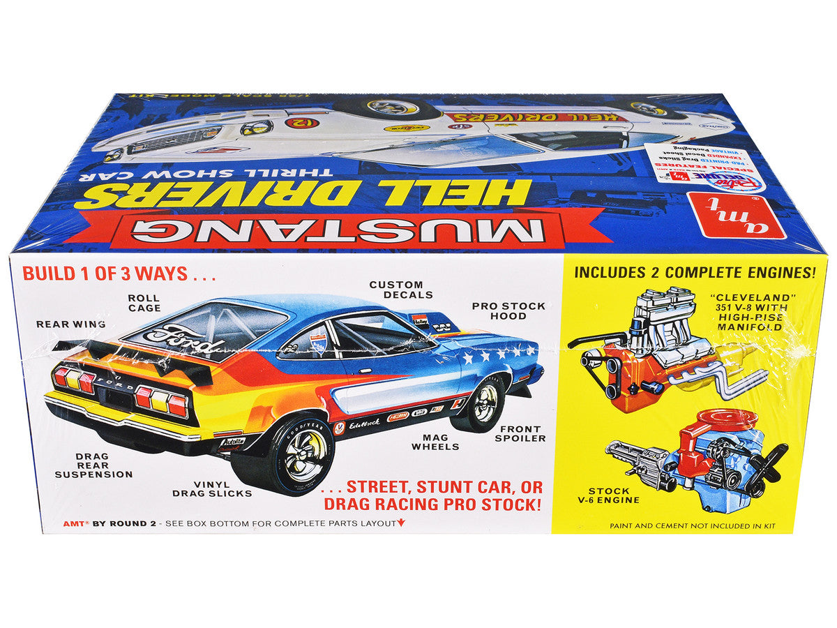 Skill 2 Model Kit 1977 Ford Mustang "Hell Drivers" Thrill Show Car 1/25 Scale Model by AMT AMT