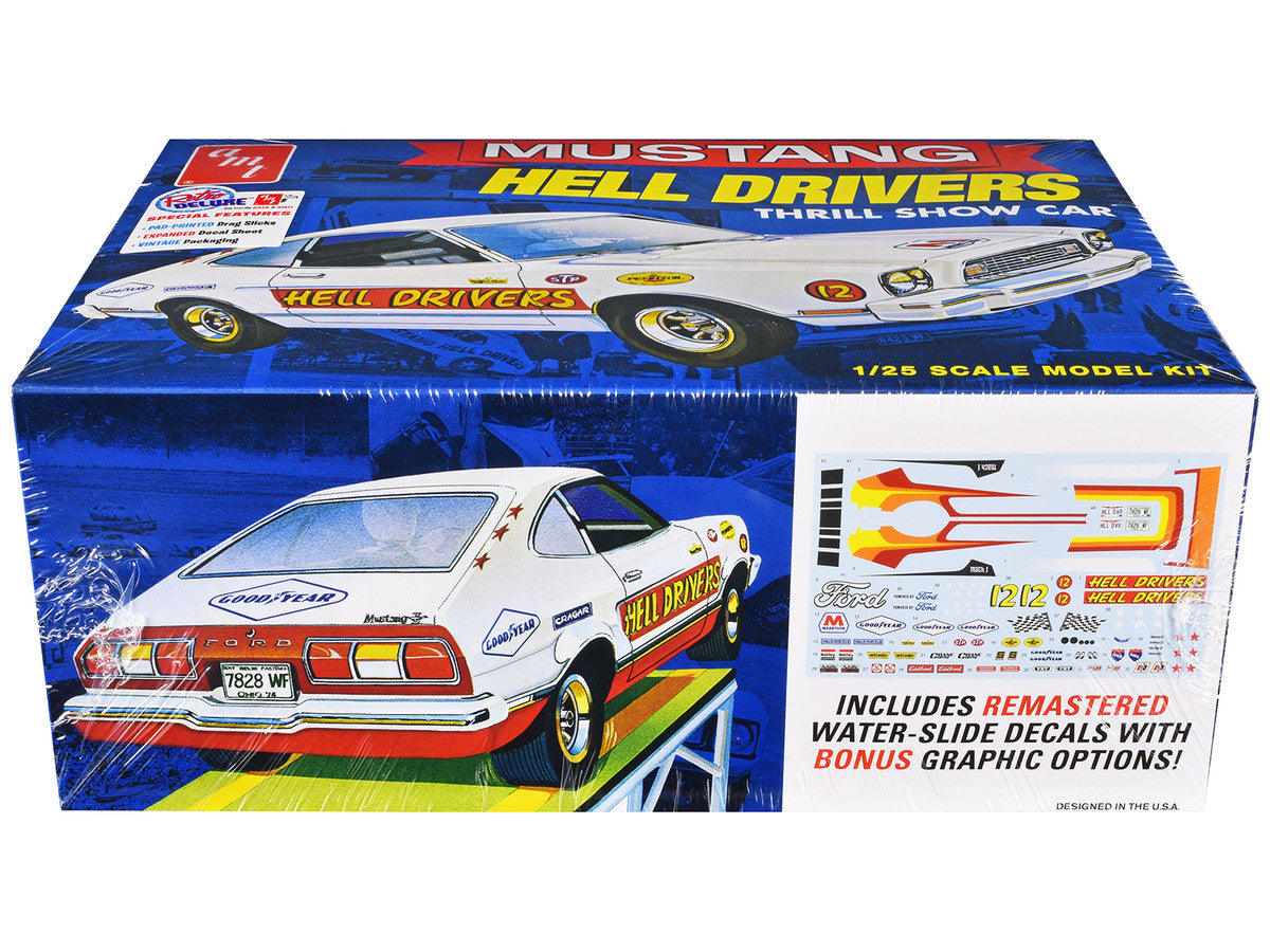 Skill 2 Model Kit 1977 Ford Mustang "Hell Drivers" Thrill Show Car 1/25 Scale Model by AMT AMT