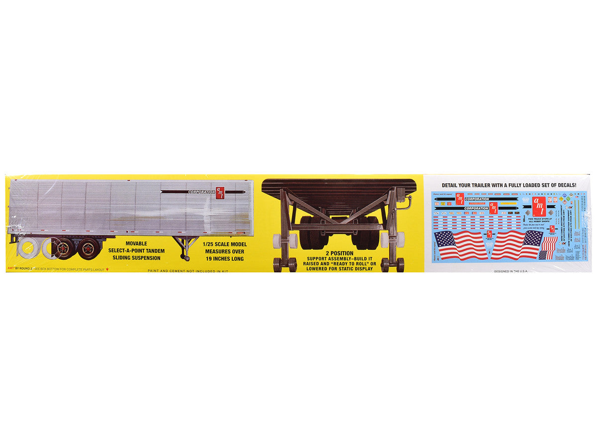 Skill 3 Model Kit Fruehauf FB Beaded Panel Van Trailer 1/25 Scale Model by AMT AMT