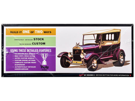 Skill 2 Model Kit 1927 Ford Model T Touring 2 in 1 Kit 1/25 Scale Model by AMT AMT