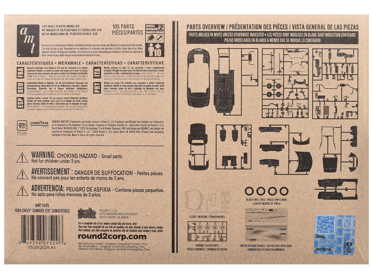Skill 2 Model Kit 1996 Chevrolet Camaro Z28 Convertible 1/25 Scale Model by AMT AMT