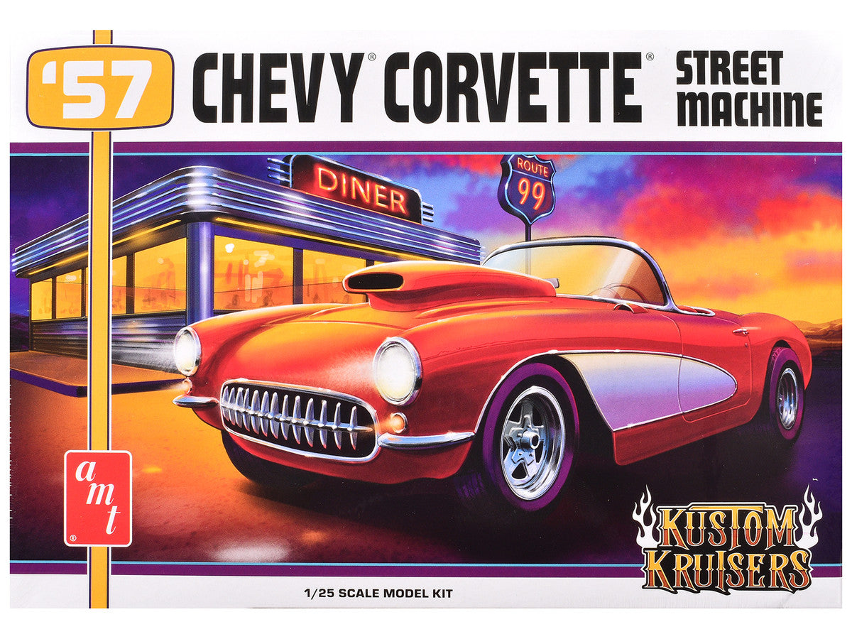 Skill 2 Model Kit 1957 Chevrolet Corvette Street Machine "Kustom Kruisers" Series 1/25 Scale Model by AMT AMT