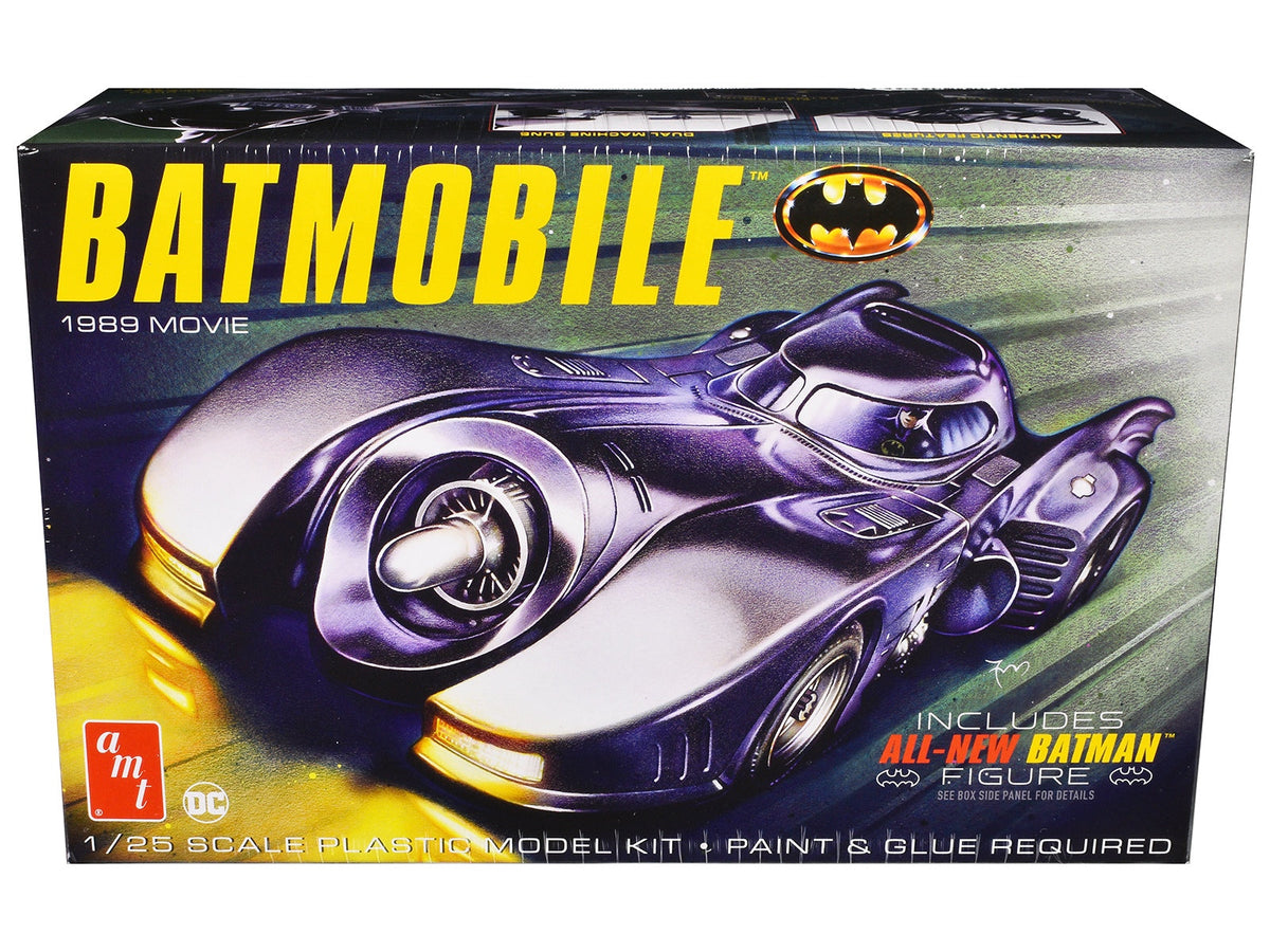 Skill 2 Model Kit Batmobile with Seated Batman Figure "Batman" (1989) Movie 1/25 Scale Model by AMT W2B
