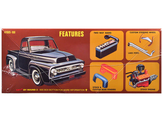 Skill 2 Model Kit 1953 Ford Pickup Truck "Baja Patrol" 1/25 Scale Model by AMT-0
