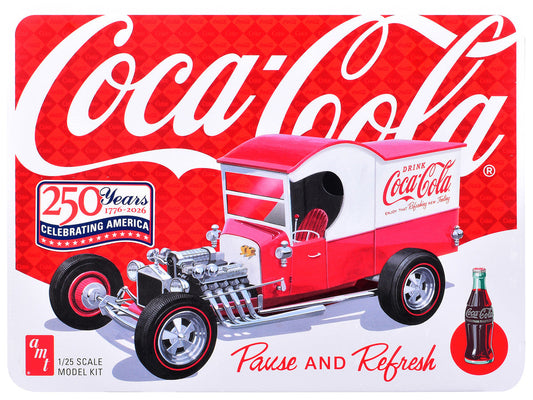 Skill 2 Model Kit Ford Model T Panel "Coca-Cola" with Collector Tin 1/25 Scale Model by AMT AMT